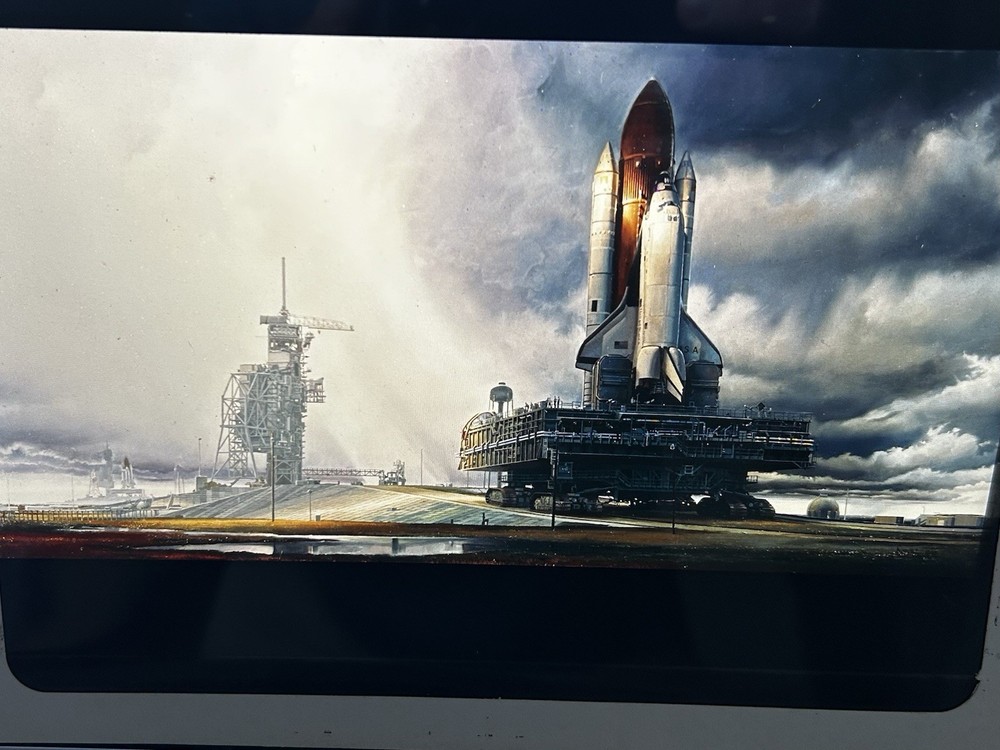 1983 NASA KSC Space Shuttle Orbiter Art Program Presentation Transparency