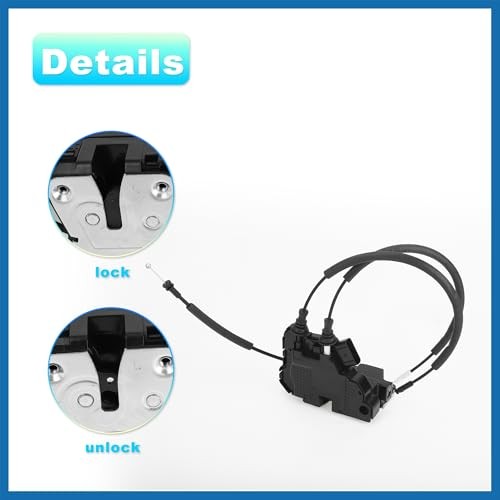 Replacement Front Left Driver Side Power Door Lock Actuator Motor with Cable