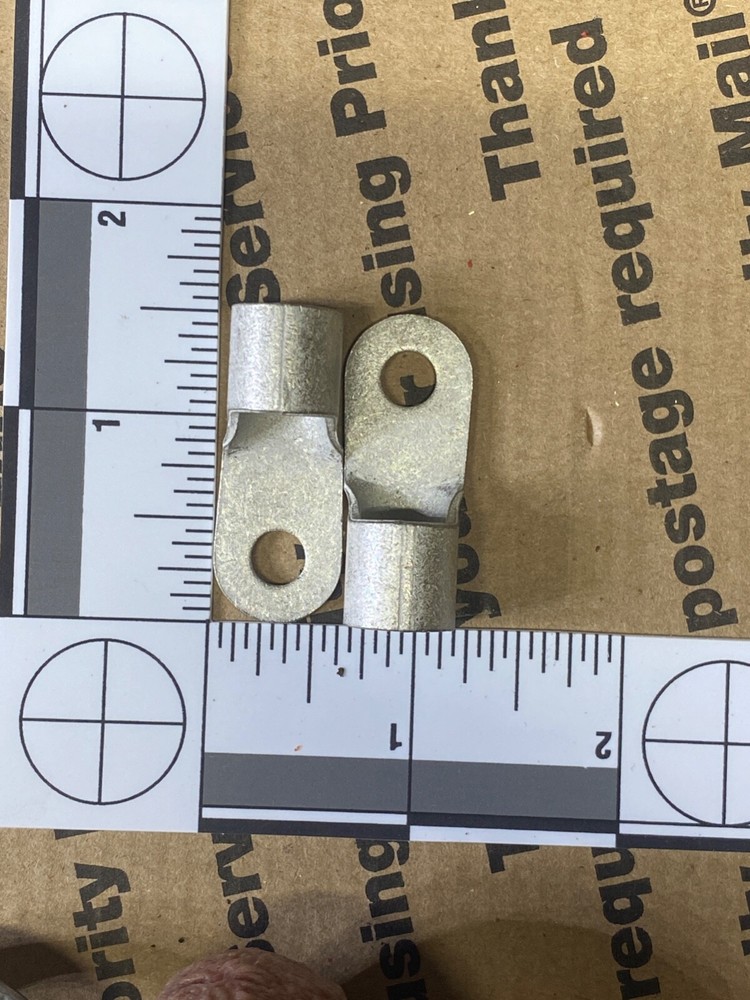 25 Ring Crimp Terminals (Size: 3/8"wire X 1/4" stud) HD Tinned Solid Copper AMP