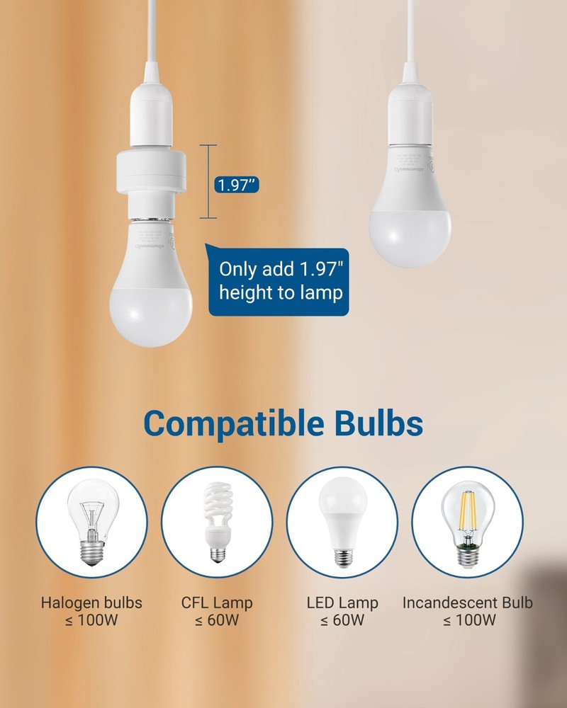 DEWENWILS Remote Control Light Socket, Wireless Light Switch 3 Socket 1 Controll