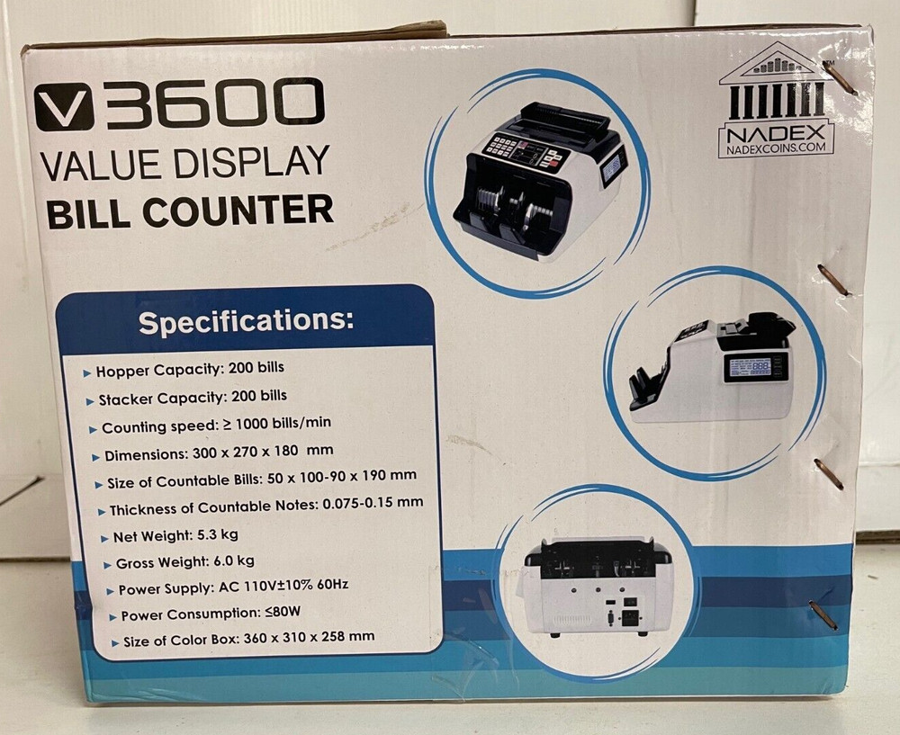 NADEX VALUE DISPLAY BILL COUNTER V3600 NCC1-1140