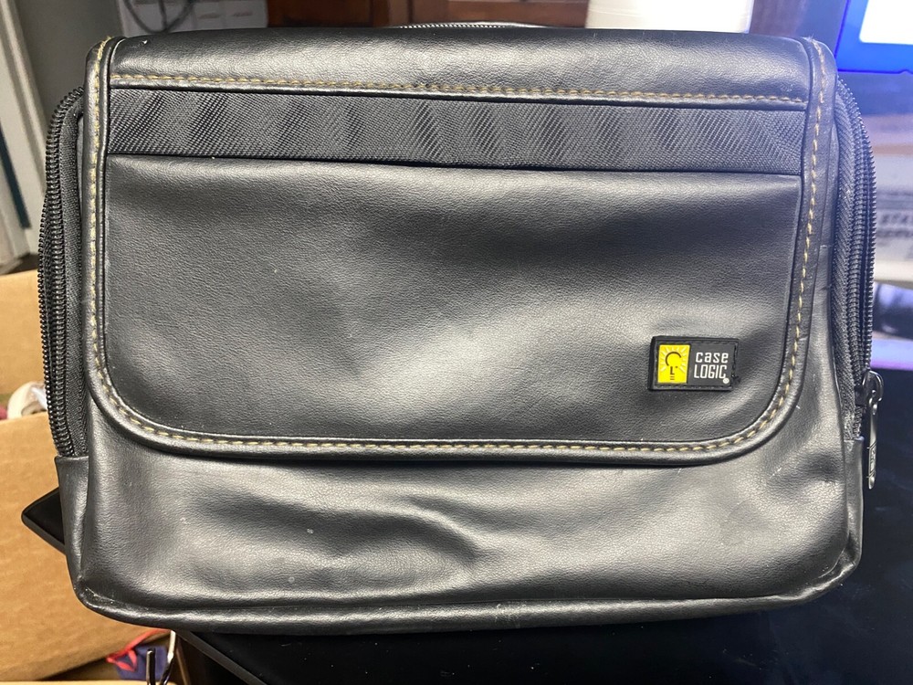 Case Logic® Carrying Case, Black, Leather, Portable DVD Player Case