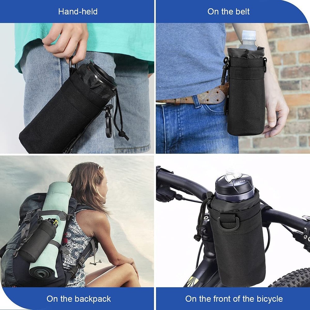 Tactical Adjustable Water Bottle Pouch Foldable MOLLE Water Bottle Holder Pack