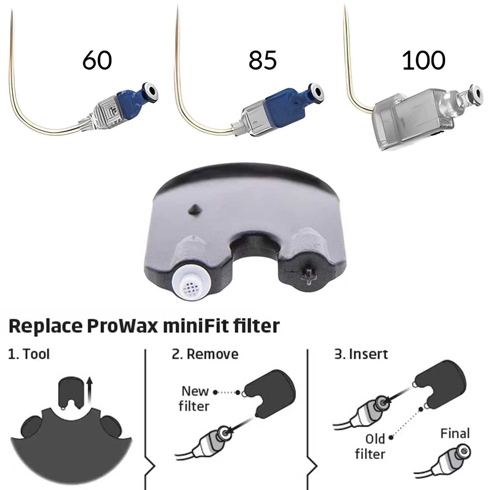 Wax Guards for Oticon ProWax MiniFit Hearing Aid Supplies Replacement 5 PACKS