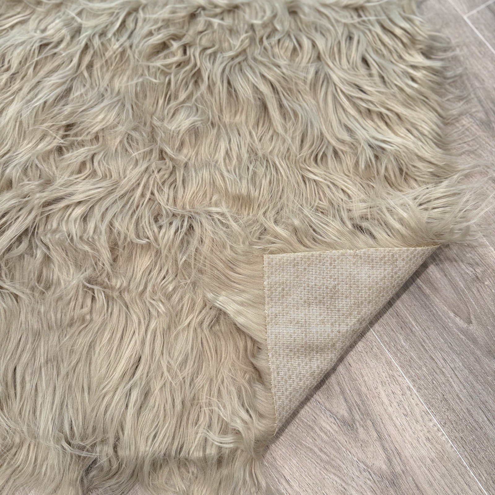 Newborn Photography Faux Fur Posing Mat - Khaki