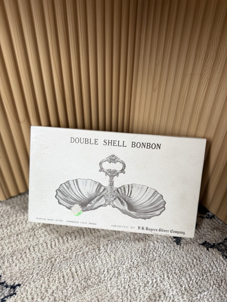 F.B. Rogers Silver Company Double Shell Bonbon Dish Silver Plated