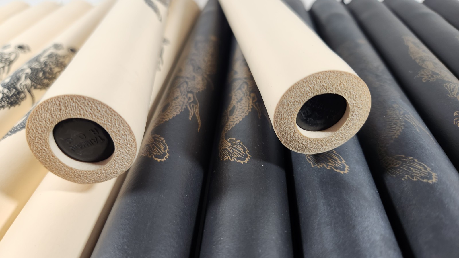 LOT OF 9 FOAM NUNCHUCKS WHITE AND BLACK DRAGONS 12” TAIWAN R.O.C.