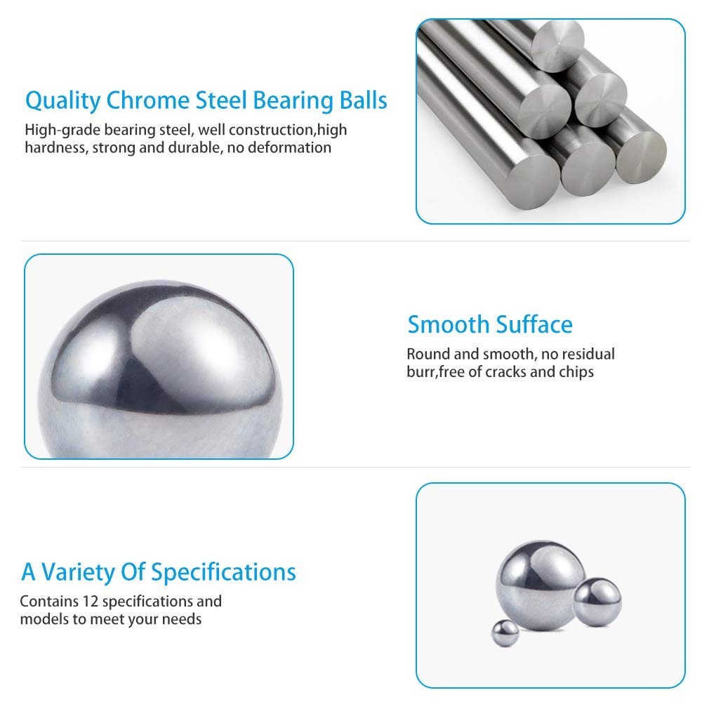 Chrome Steel Balls 2.5" Diameter 2-Pack