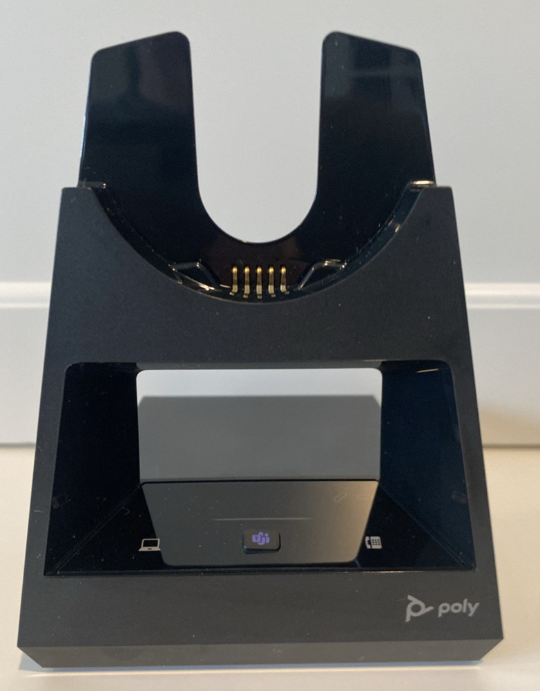 Poly Savi 7320 UC Stereo Dual Headset, Savi 7300 DECT Office Base Tested EUC