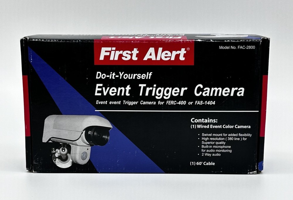 NEW First Alert Camera DIY Event Trigger Wired FAC-2800 Vintage 2001 OPEN BOX