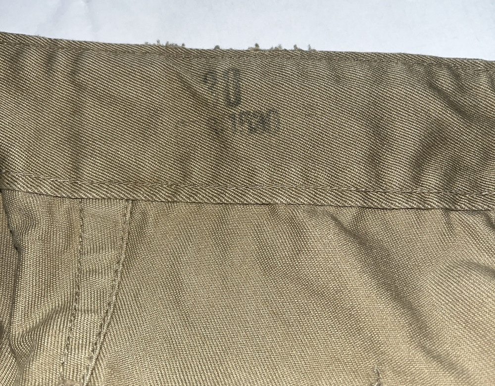 WW2 US Military Shorts 30 Belted Swim/Scuba/PT Trunks Khaki 1940s Button Fly