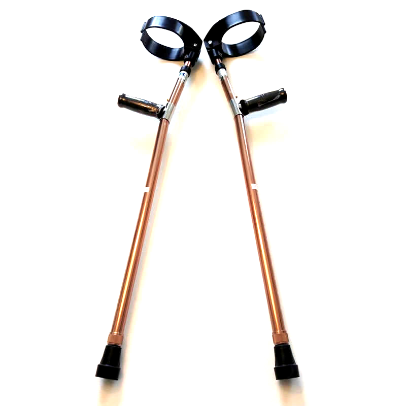 Forearm Crutches Bronze Size M (Pair) Walking Lightweight Adjustable Small Cuff
