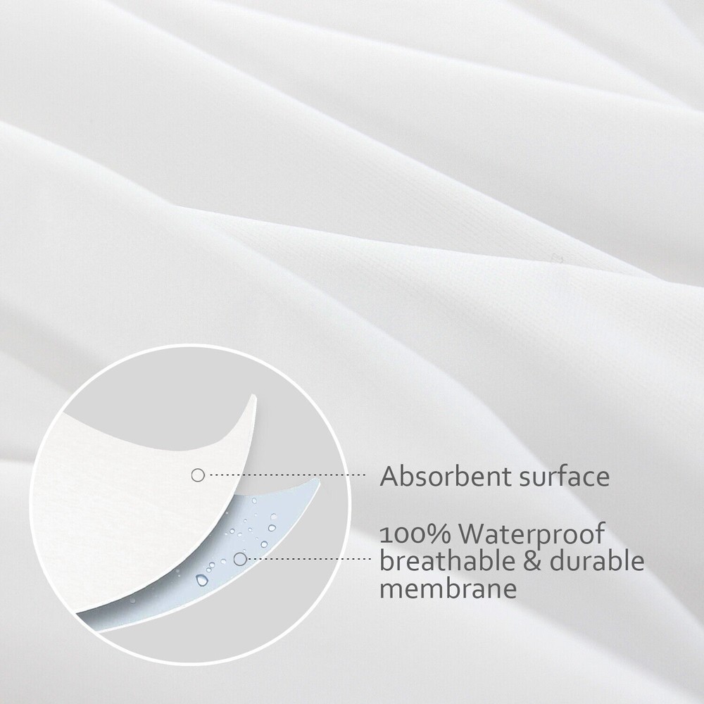 Waterproof Pillow Protector Zippered Pillow Covers Soft Pillowcases All Sizes