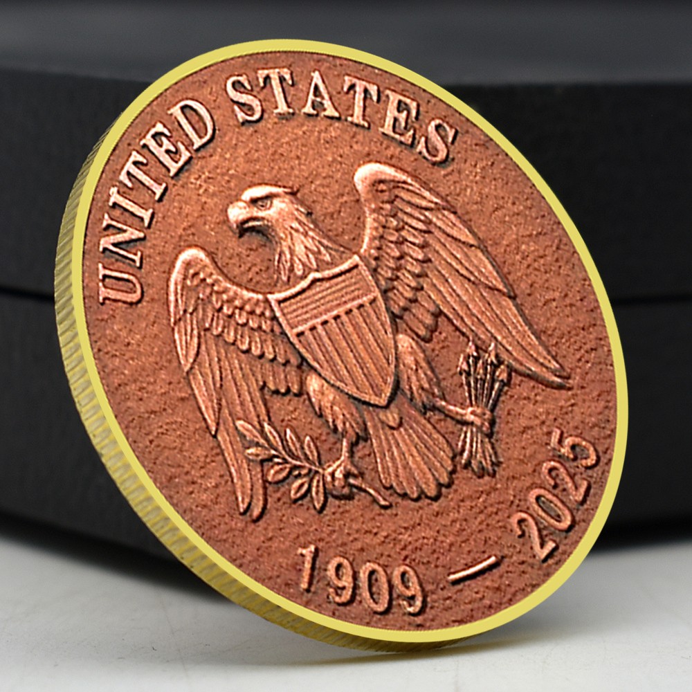 Final Penny 1909-2025 Novelty Coin Lincoln They Don't Make Cents Golden Medal