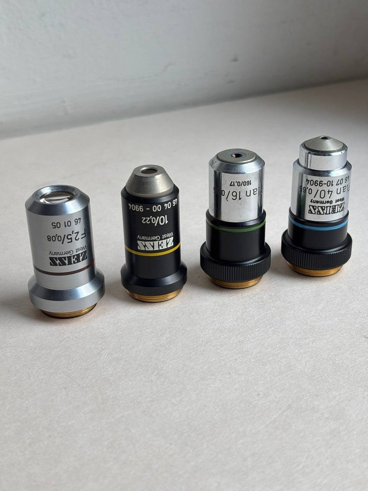 PLAN Lens Carl-Zeiss for microscope, Set microscope objectives, RMS