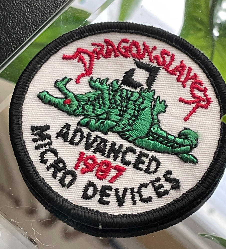 Vintage Advanced Micro Devices (AMD) - Rare - 1987 Dragonslayer Patch - 2-1/2"
