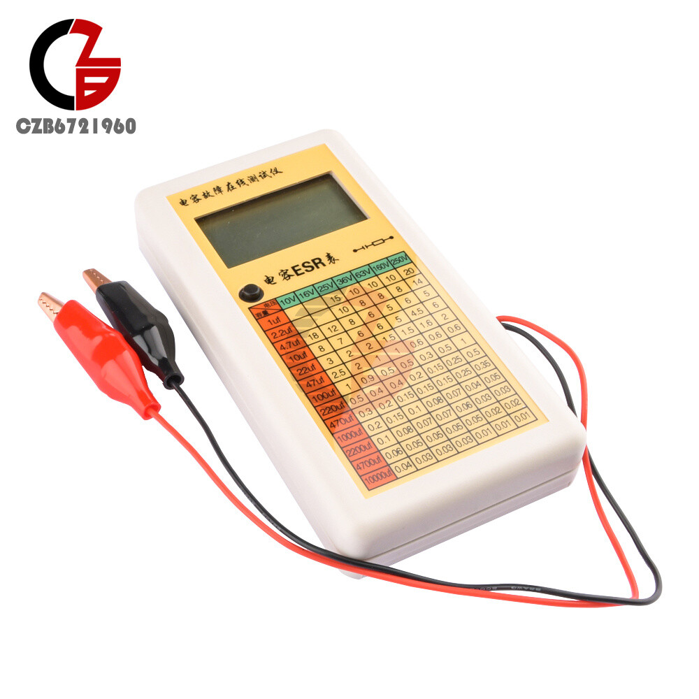 Ohm LCD Digital ESR Capacitance Meter In Circuit Tester MSP430F413 Chip Control