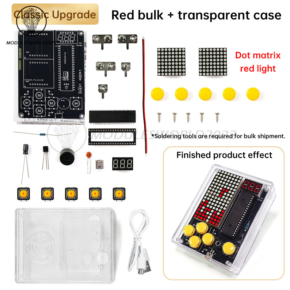 Children Game DIY Electronic Soldering Kit 51 Microcontroller Soldering Practice
