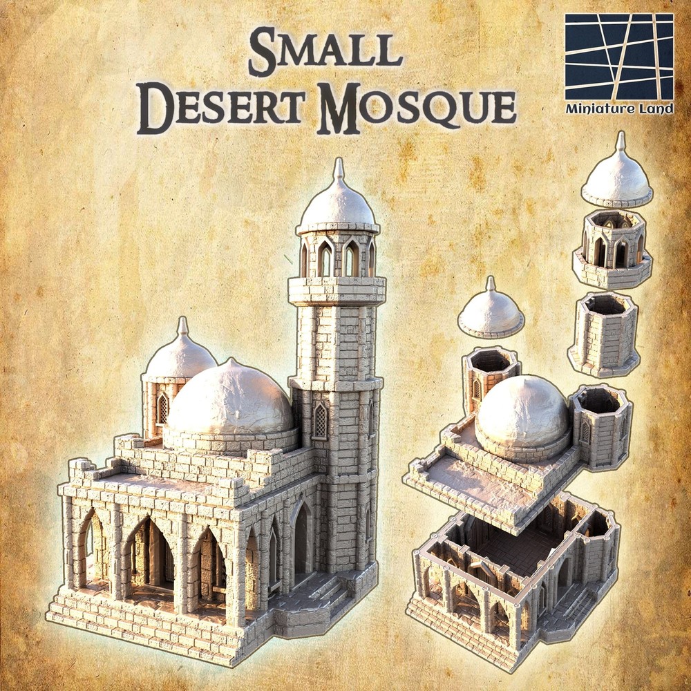 Small Desert Mosque - Fantasy Tabletop Terrain