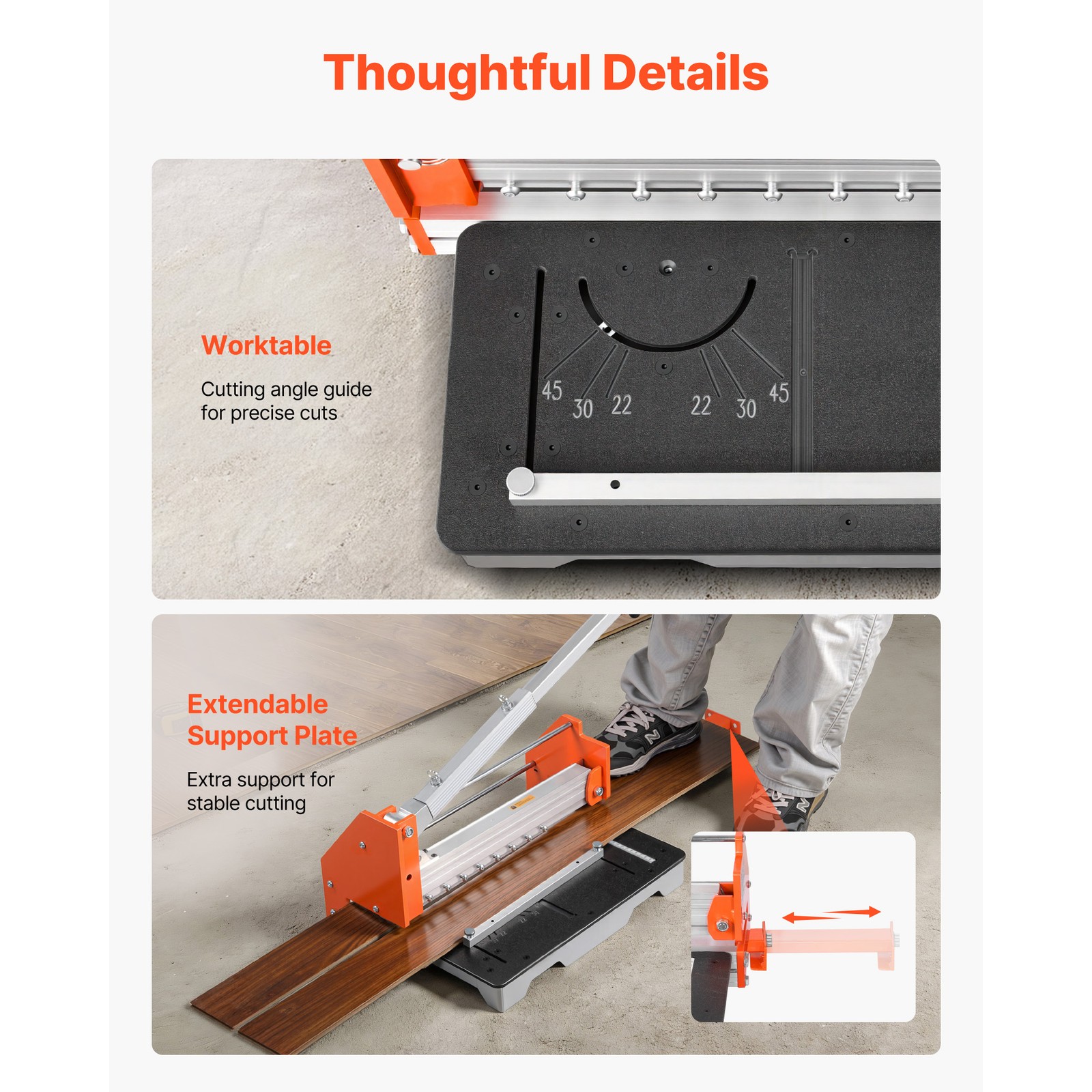 Uimoso 12" Vinyl Flooring Cutter with 16mm Capacity and Durable Alloy Handle