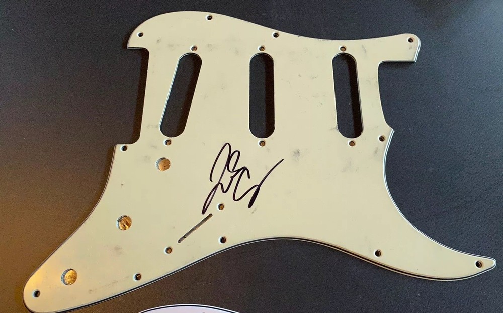 Lewis Capaldi Signed Guitar Pickguard