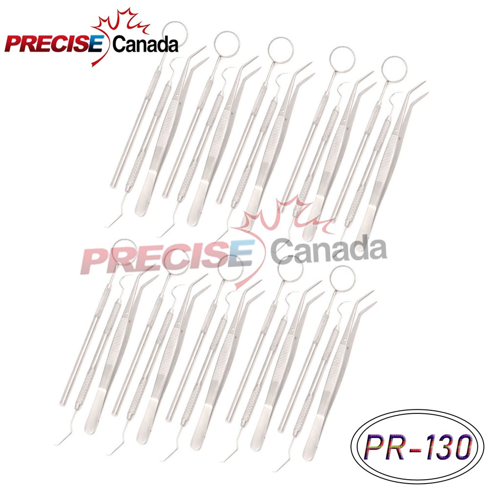 30 Instruments Basic Dental Set Mirror Explorer College Plier PR-130