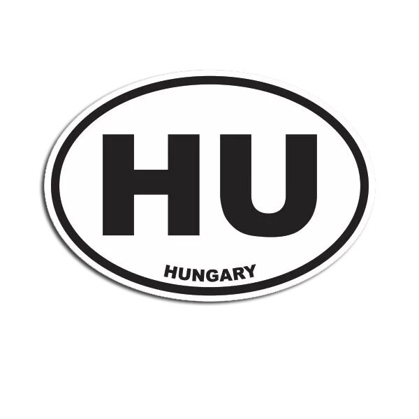 Hungary Oval Sticker Decal