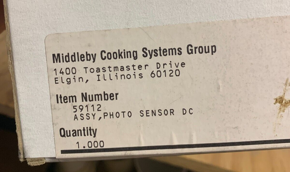 Middleby 59112 Photoelectric Sensor Assembly, 24V DC