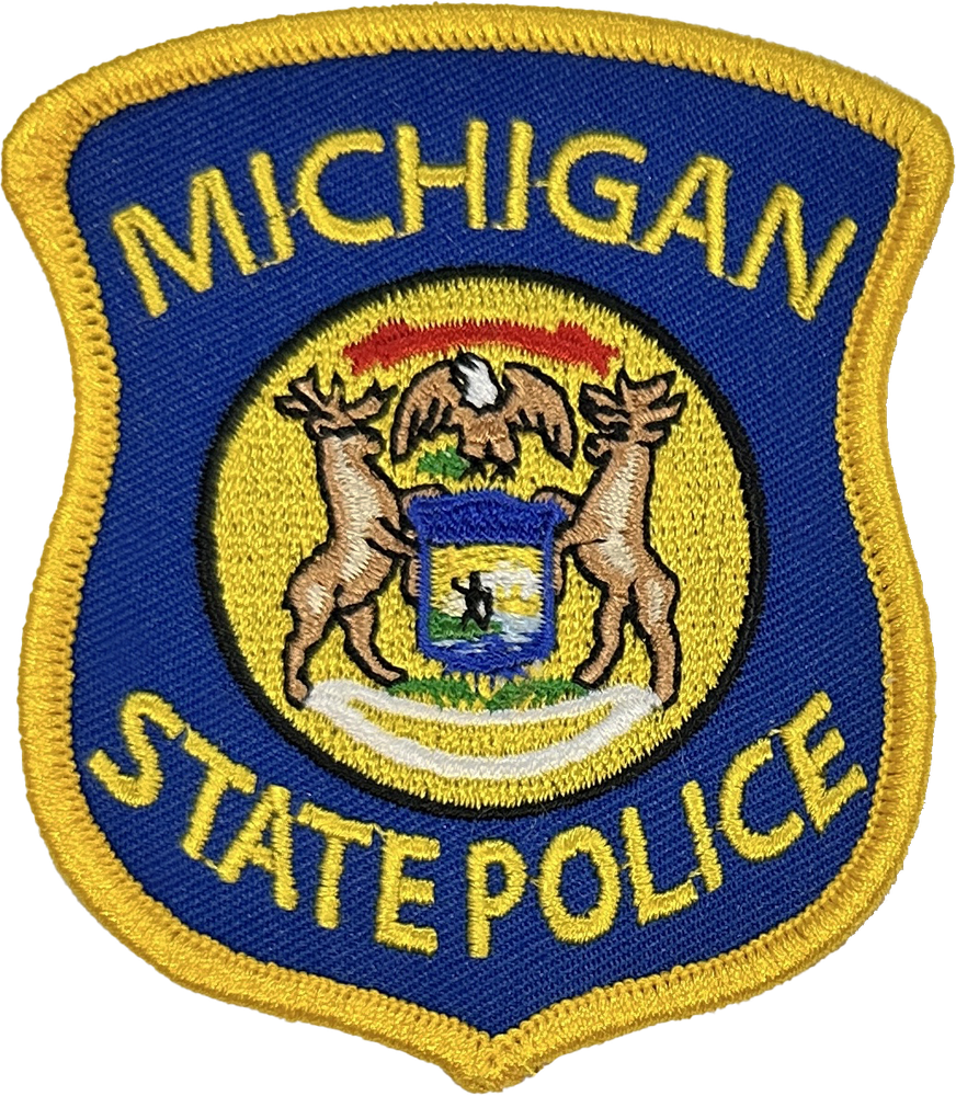 MICHIGAN STATE POLICE SHOULDER PATCH: Hat Patch, Size Small