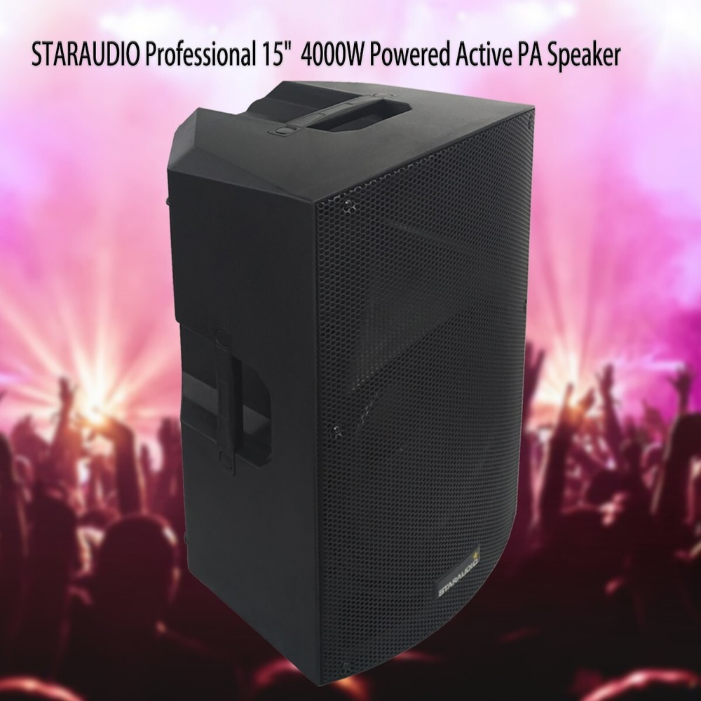 2-Way 15" PA Active DJs Speaker System 4000W Powered Karaoke Bluetooth Speaker