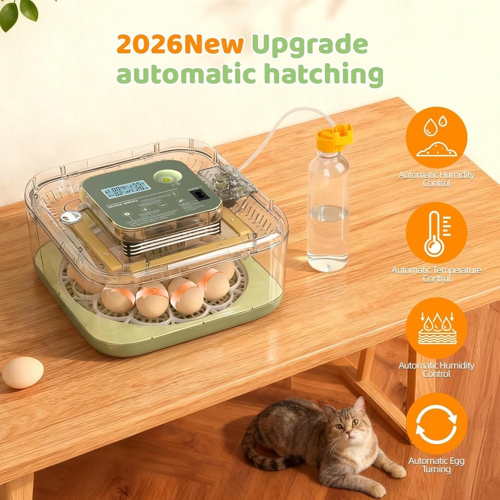 Fully Automatic Egg Incubator for Hatching Eggs, Auto Water Refill & Turner, ...