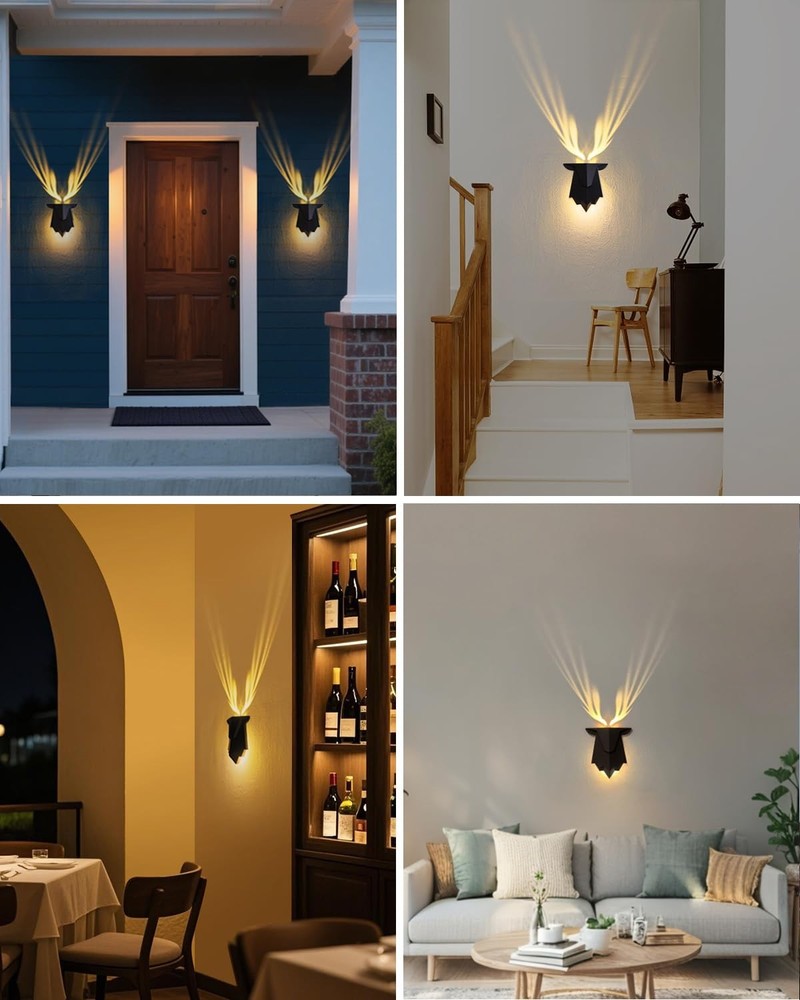 Antler Night Light with Remote Control, Adjustable Deer Wall Lamp Battery Ope...