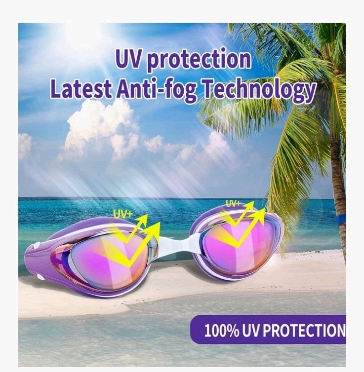 Nearsighted Swim Goggles - Purple