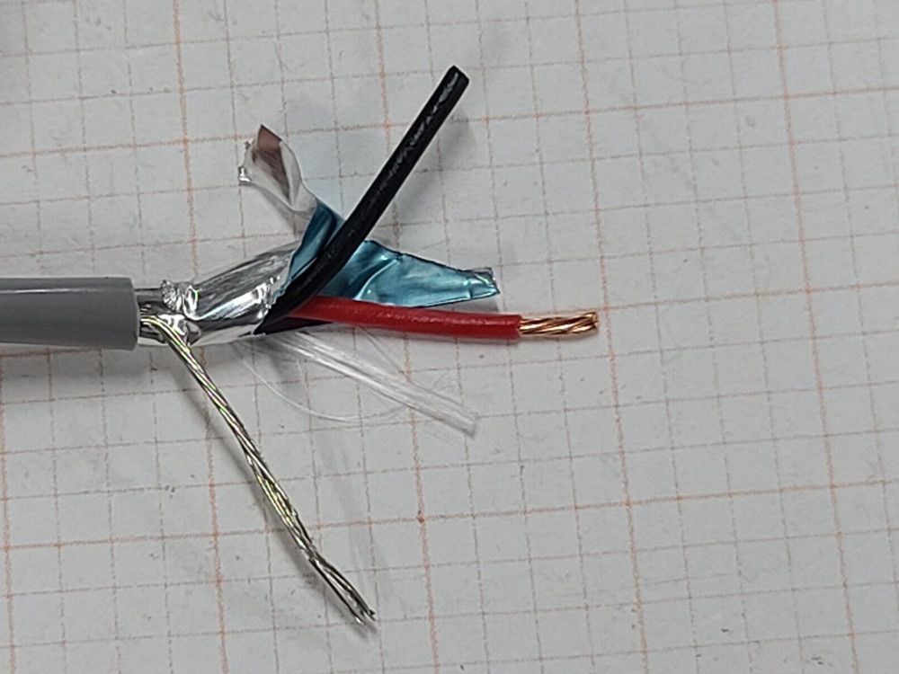 Priority Wire P2032S 18/2C Shielded Sound/Security Cable Riser Gray E2032S /50ft