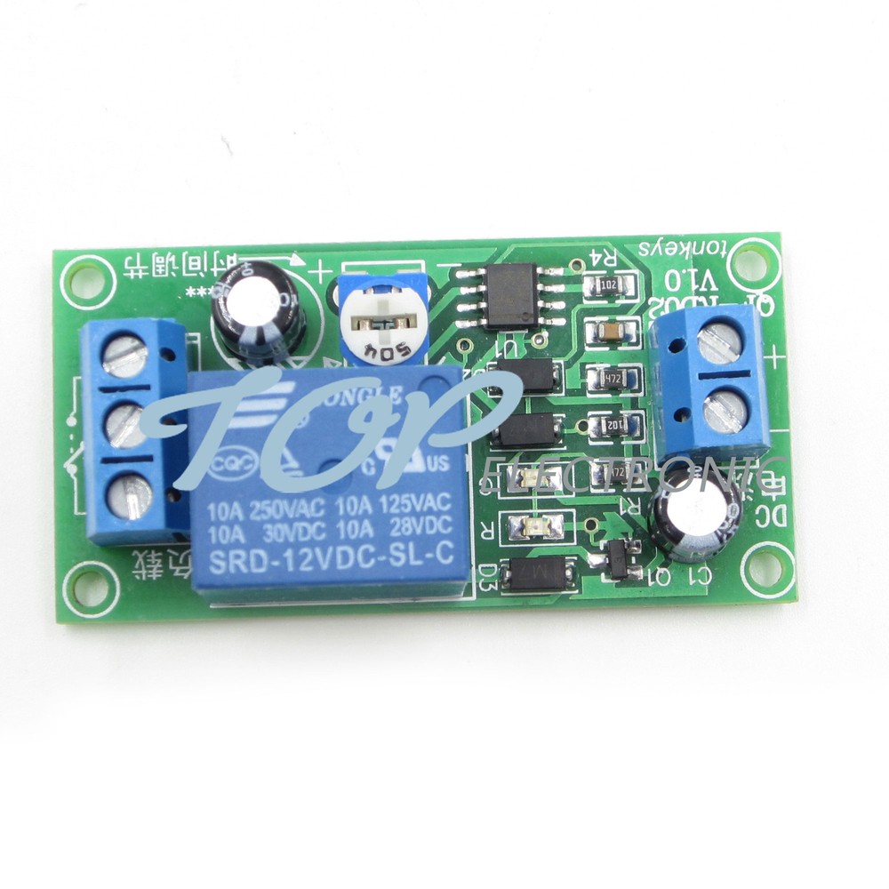 2PCS DC 12V NE555 0~60 Seconds Delay Timer Time Switch Adjustable Time Relay