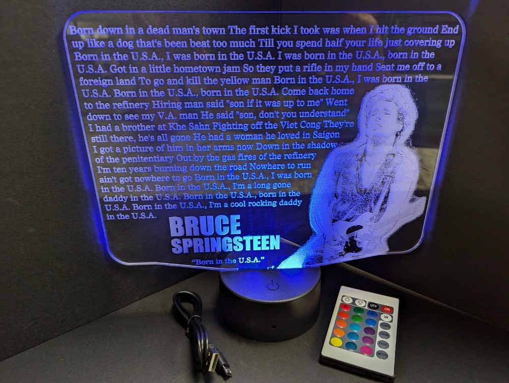 Bruce Springsteen Born In The U.S.A. Large L.E.D. Sign Display