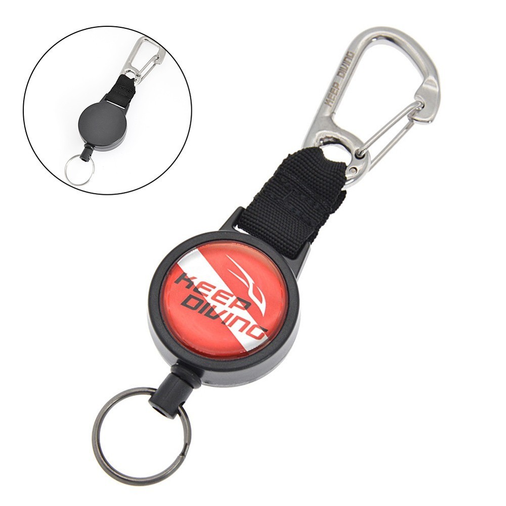 Key Chain Strap Adjustable Diving Gear Hook Diving Telescopic Miss Rope