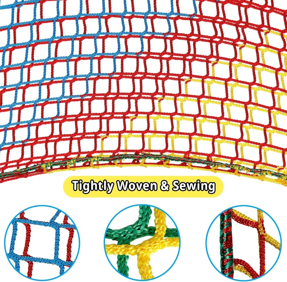 Climbing Net 6.5' x 9.8', Double Layer, Multicolor