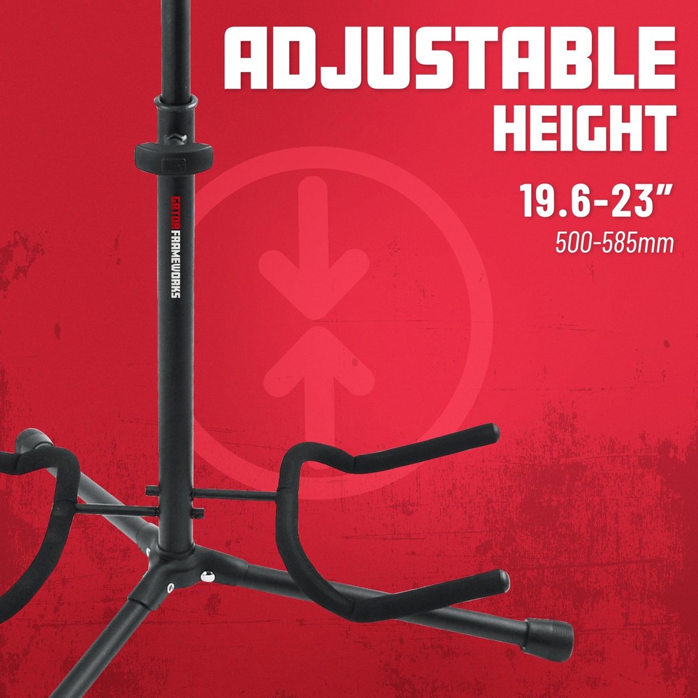 Frameworks Adjustable Double Guitar Stand, Holds Two Electric or Acoustic Gui...