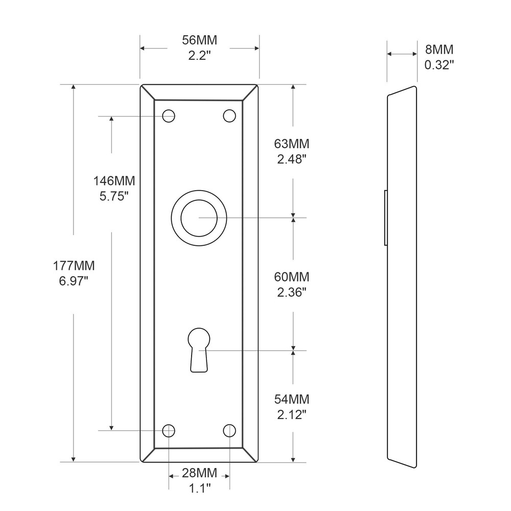 2 Pack Vintage Matte Black Single Sided Crystal Dummy Door Knobs Interior, An...