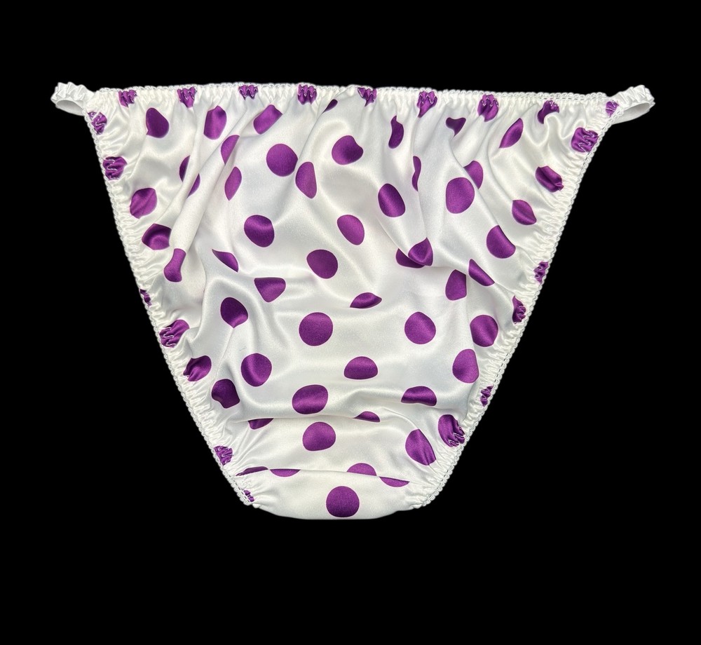 Classic Satin String Bikini Polka Dot 2XL