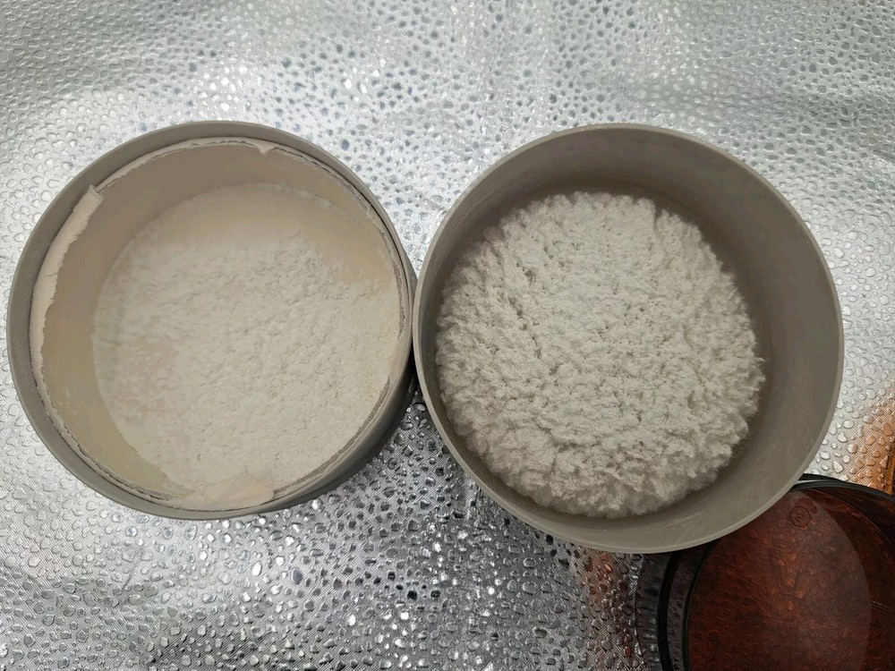 Vtg Interlude Dusting Powder Corn Silk Micron Tortoiseshell Containers Set 2
