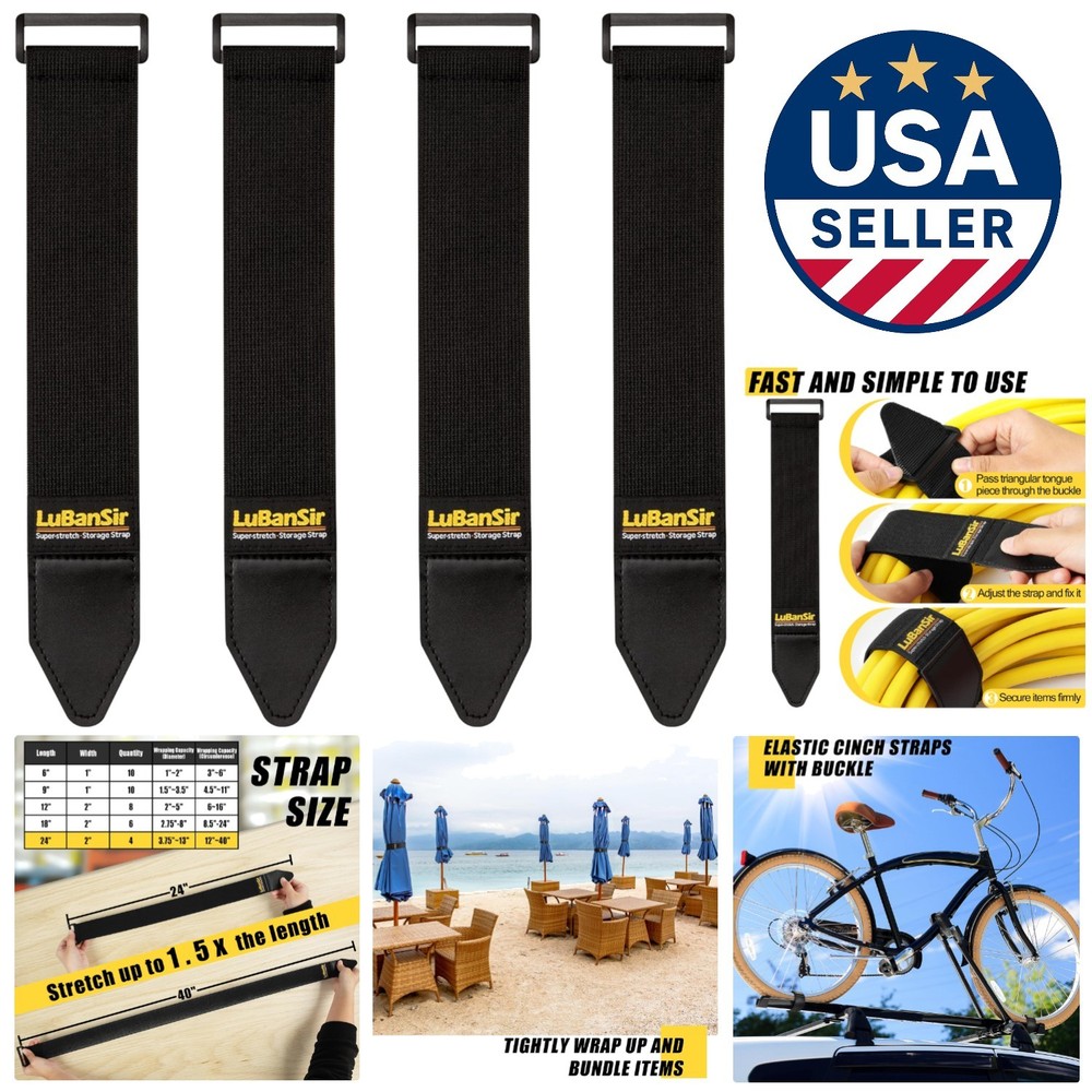4 Pack Adjustable Cinch Straps, 2
