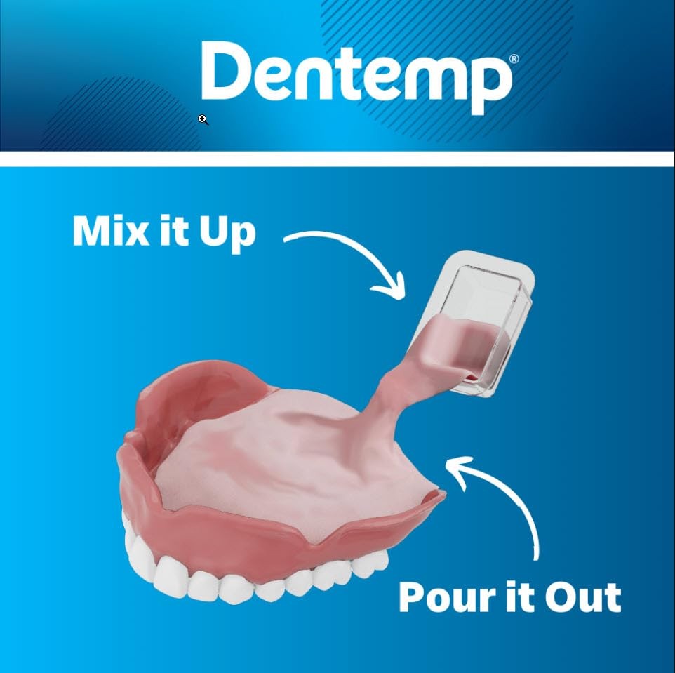 Dentemp Denture Reline Kit Value Pack - Advanced Formula It Clear