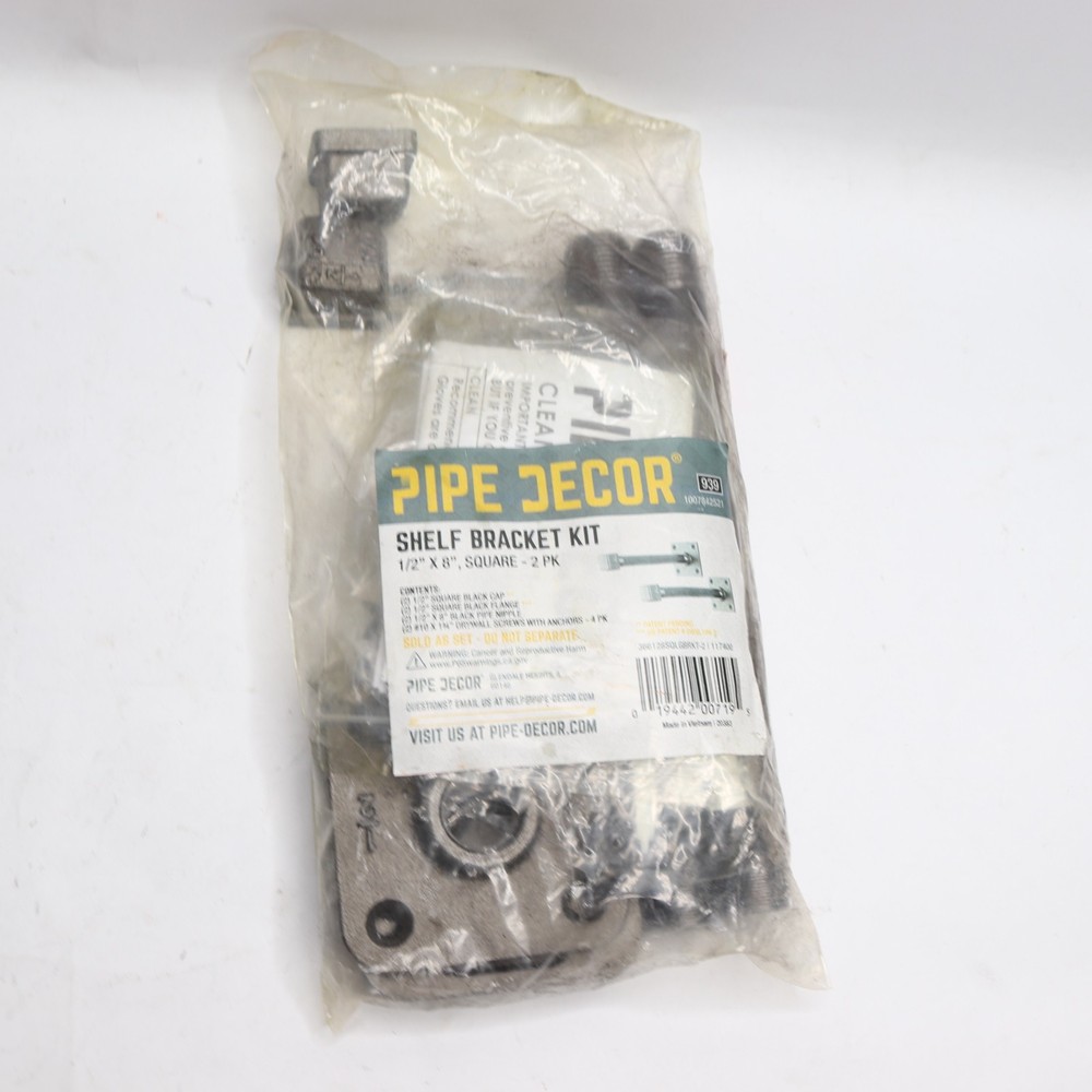 STZ Shelf Bracket Steel 8" 366128SQLGBRKT2 - Complete