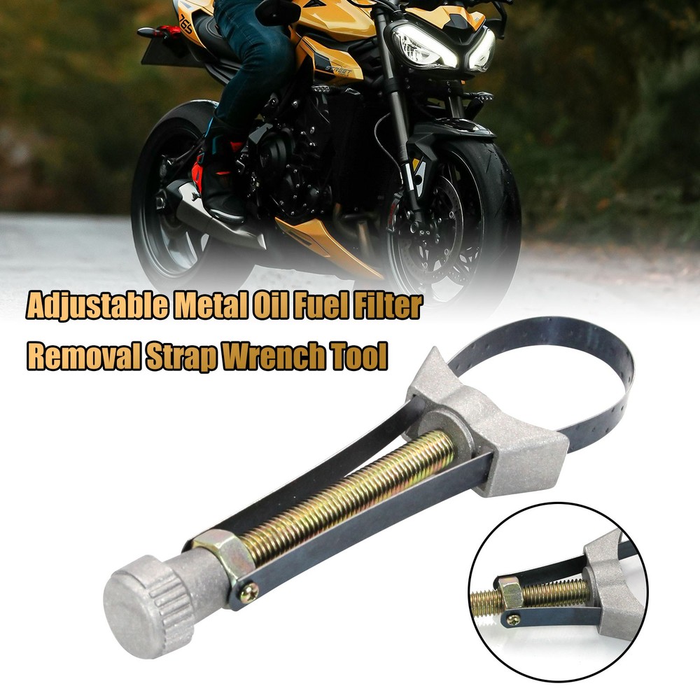 Auto Car Diameter Adjustable Oil Filter Removal Strap Wrench Tool
