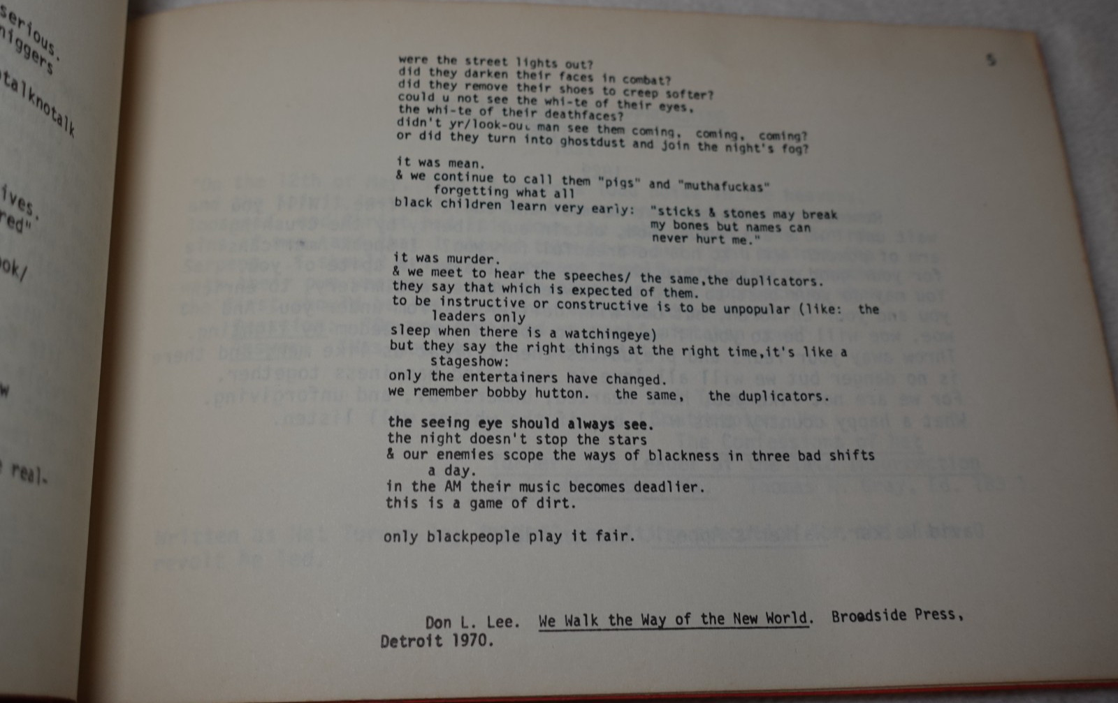 A Book for BAMM Black Afro Militant Movement Miami 1972 Rare Original Booklet