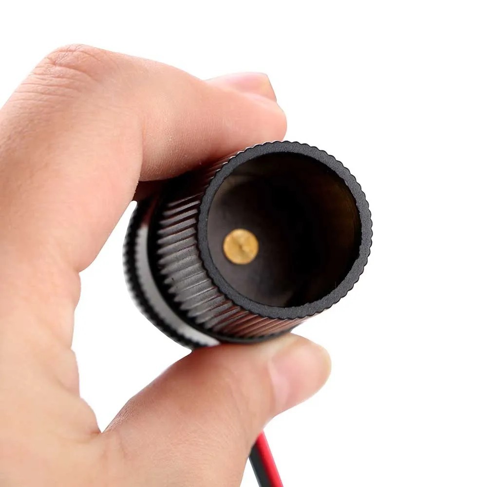 12V Battery To Cigarette Lighter Adapter Alligator Clamp Clip 12 Volt Car Socket