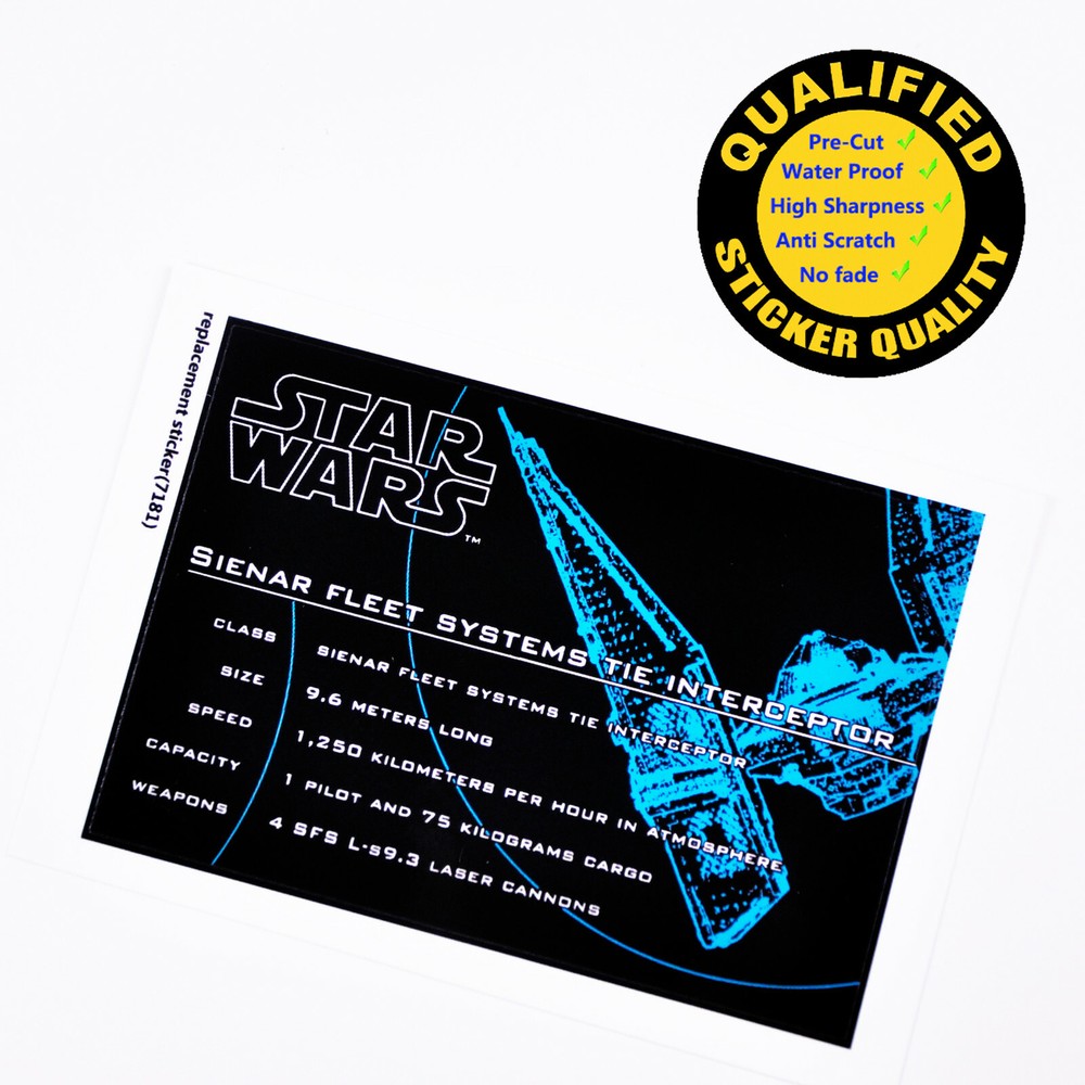 Replacement sticker for set 7181 Precut sticker