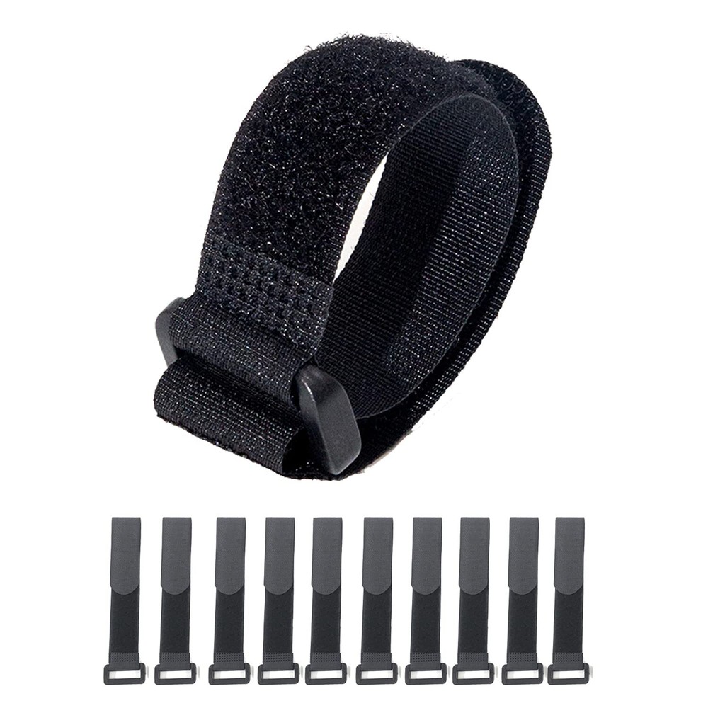 10 Pack Reusable Hook and Loop Cinch Straps Fastening Securing Straps